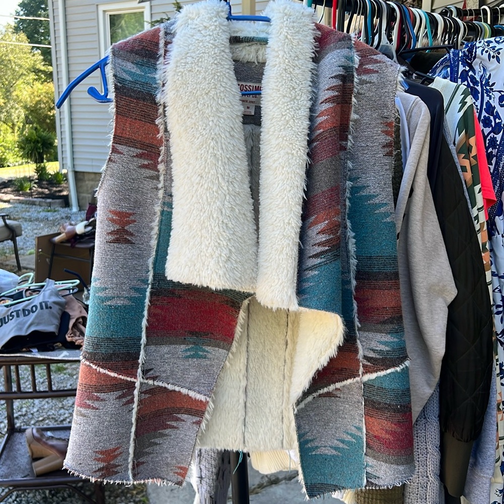 Aztec fur vest